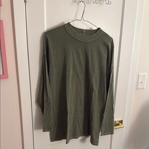 Free People Mock Neck Long Sleeve T-Shirt
